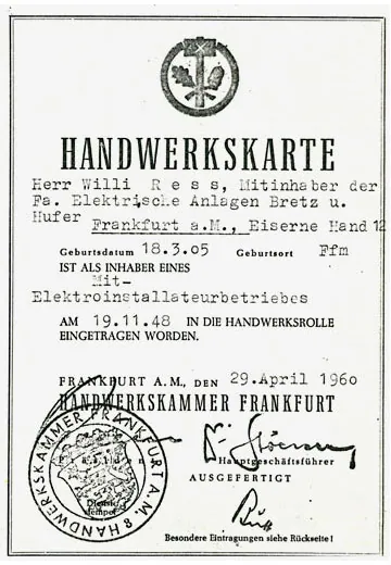 Handwerkskarte